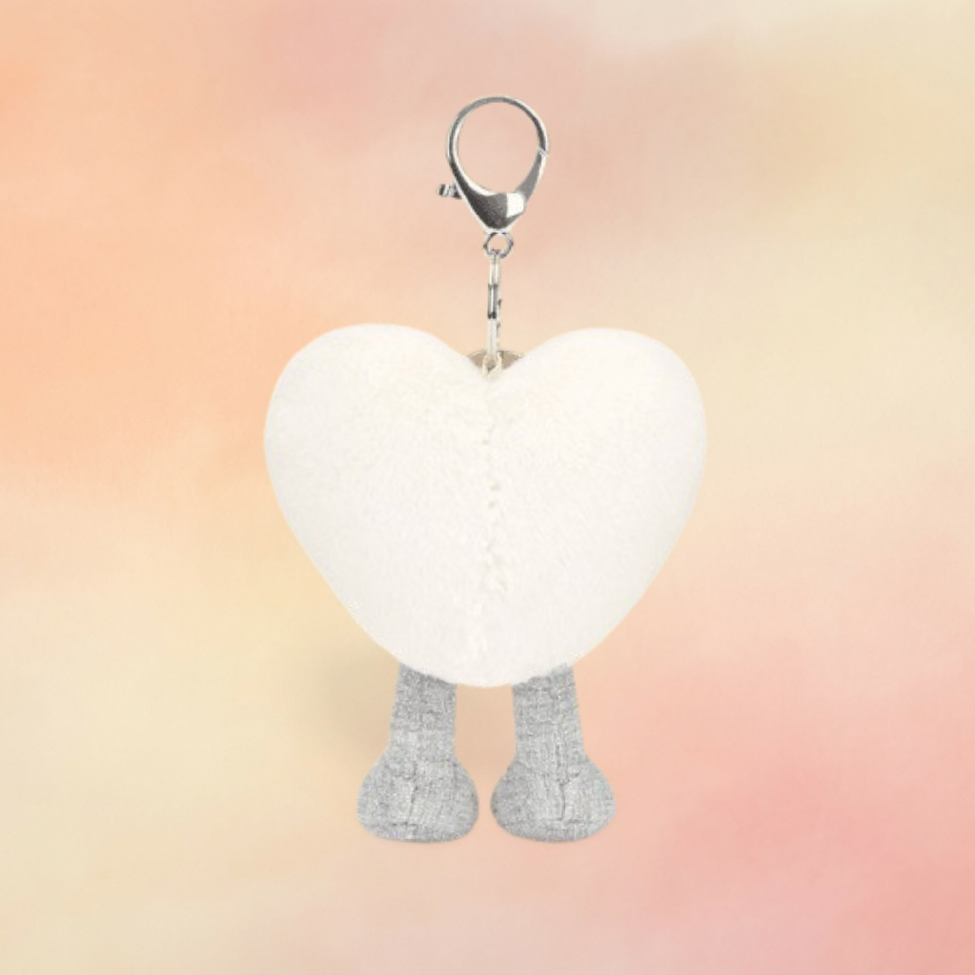 Amuseables Cream Heart Bag Charm | Amuseables Collection